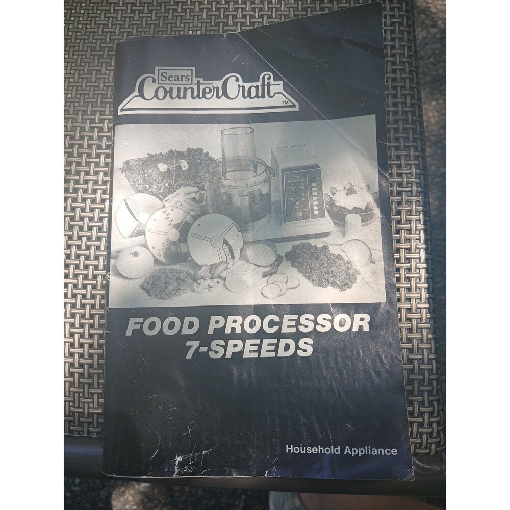 Sears Counter Craft 7-Speed Food Processor Owner’s Manual Only